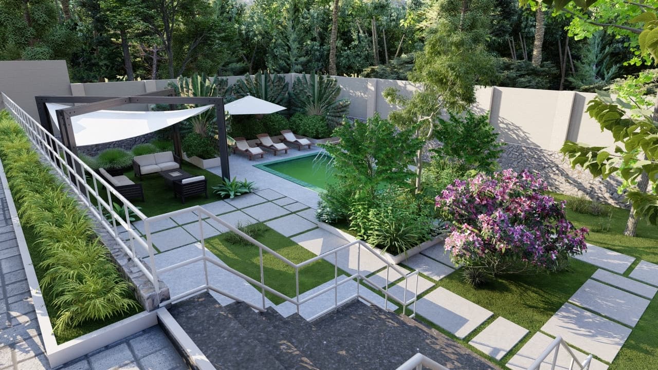The Geometric Oasis — Landscape project, by Hanker Design Studio